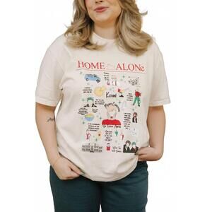 NEW GIRL TRIBE CO. home alone collage tee in beige